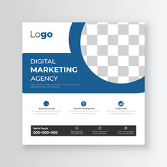 Digital marketing Agency Social media post or social media pack template premium vector