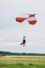 Tandem Paraglider Landing