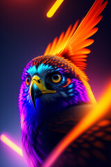 Obraz premium A colorful eagle bird with a colorful background