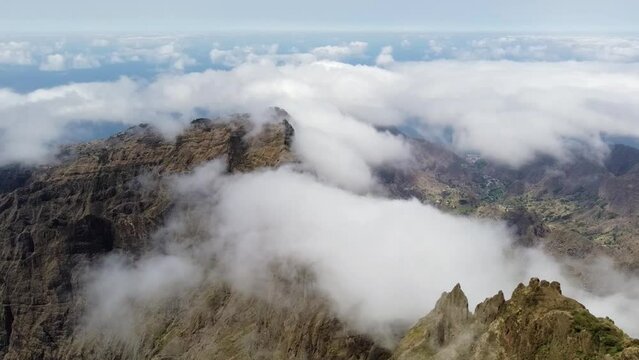 cloud inversion on Santo Santo Antão, Cape Verde, hiking paradise	
