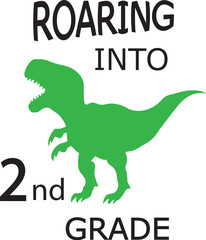 Vector roaring t-rex - obrazy, fototapety, plakaty