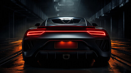 In the spotlight: a modern sports vehicle .