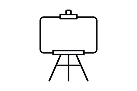 easel paint stand and canvas 4557275 Vector Art at Vecteezy