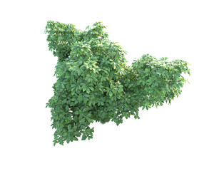 Obraz premium Green landscape isolated on transparent background. 3d rendering - illustration