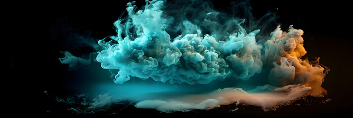 Fototapeta na wymiar Blue Haze: A Mystical Veil of Tranquility, generative ai 