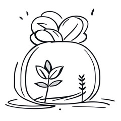 wedding expenses line art on white background clipart vector illustration doodle line art