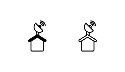 Obraz premium Smart House icon design with white background stock illustration