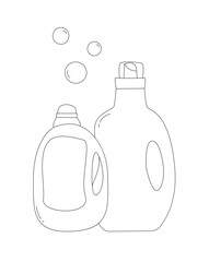 Washing gel isolated on white background. Vector. Laundry detergent.