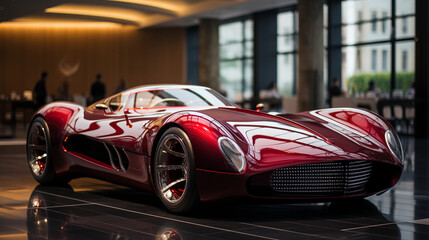 Naklejka premium IA Generativa. Concept Car Elegant Model TBK GT9 