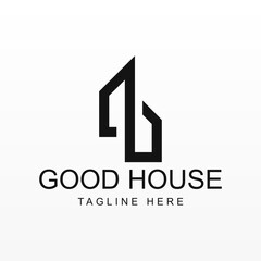 House logo design concept. Simple building logo template. Home logo design template