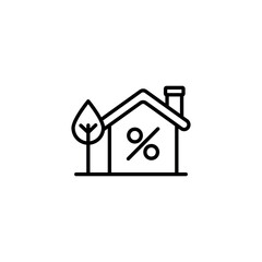 Home Loan icon design with white background stock illustration