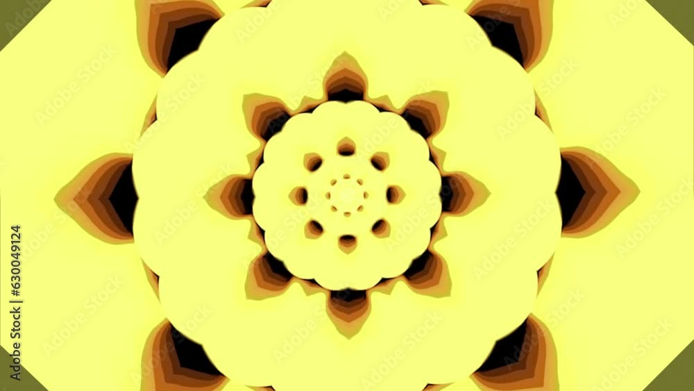 Poster mandala-style pattern with rotating petals. design. beautiful rotating pattern with mirror effect. h