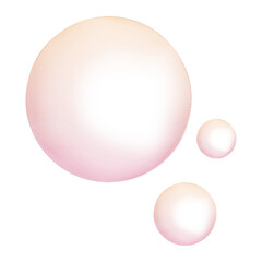 Bubbles illustration, graphic delicate pink color abstract soap bubble clipart. Trendy graphics