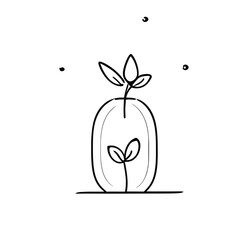 simple item vector illustration doodle line art