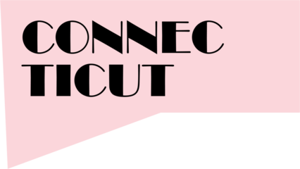 outline drawing of connecticut state map.