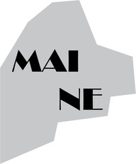 outline drawing of maine state map.