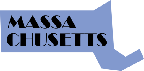 outline drawing of massachusetts state map.