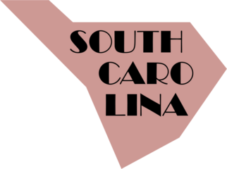 outline drawing of south carolina state map.