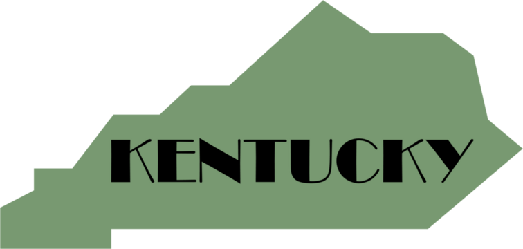 outline drawing of kentucky state map.