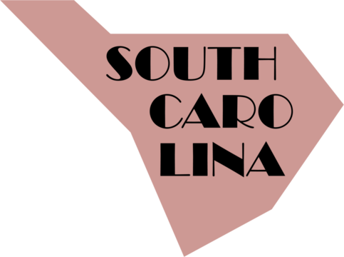 outline drawing of south carolina state map.