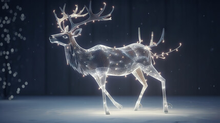 Obraz na płótnie Canvas deer in the night created with generative ai
