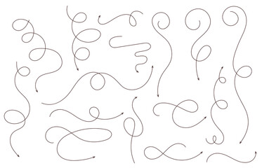 Decorative Monoline Arrows Swashes Swirls 