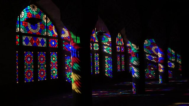 Prayer Hall Of Nasir Ol Molk Pink Mosque Shiraz Iran