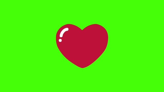 heart on green background