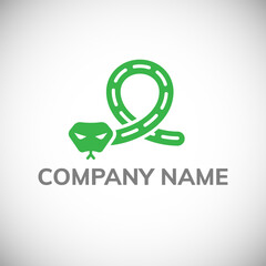 Snake logo design. Vector illustration