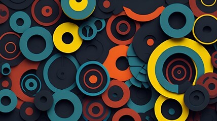 abstract background with circles AI generated