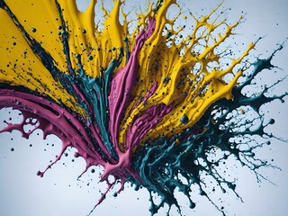 abstract watercolor background with splashes  AI generated