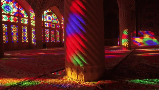 Prayer Hall Of Nasir Ol Molk Pink Mosque Shiraz Iran