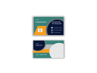 Modern creative business card template lay out.