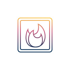 Fire flame sign icon