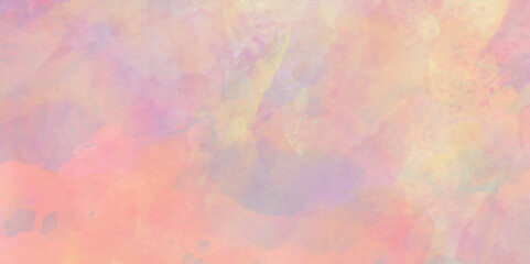 Abstract multicolored brush painted watercolor background with watercolor stains, painted colorful Rainbow watercolor background, Bright multicolor background with pink and blue and yellow colors.