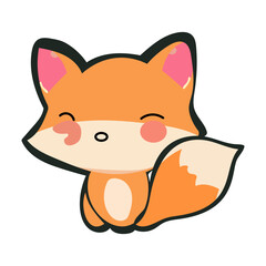 fox fox kawaii cute vector illustration