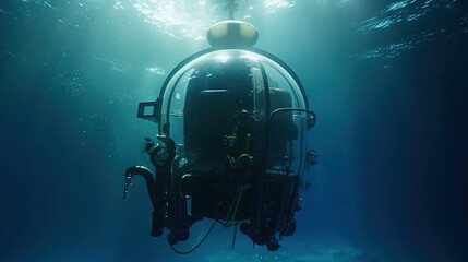 scuba diver in the sea created with generative ai