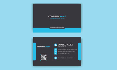 Fototapeta na wymiar Grey corporate business card design.