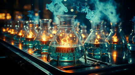 Laboratory Equipment: Volumetric Flask in Chemistry Research. Generative AI.