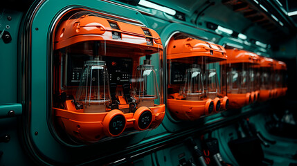 Chemical Laboratory Glovebox for Air-Sensitive Materials. Generative AI.