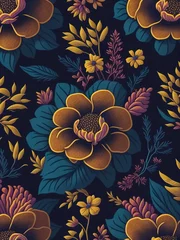 Foto auf Acrylglas seamless floral pattern © MALIK