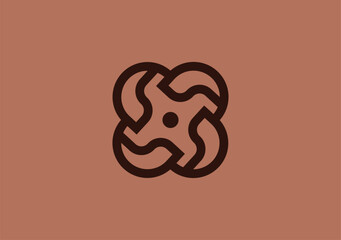 abstract and unique fashion logo symbol exudes artistic flair, setting a trend with captivating individuality