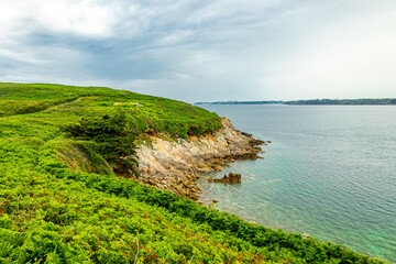 Unterwegs zum Leuchtturm Phare de Kermorvan in der wunderschönen Bretagne bei Le Conquet -...