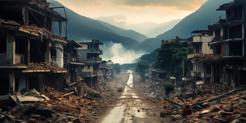 Aftermath of a Powerful Urban Earthquake