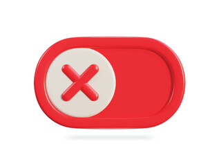 Obraz premium 3d toggle switch buttons on and off icon vector illustration