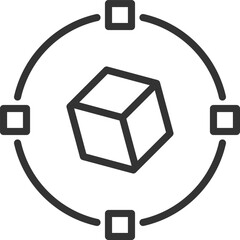 BlockChain Database icon illustration design