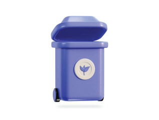 3d recycle and trash bin icon vector illustration
