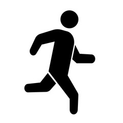 Running man vector icon. Fitness and sport symbol.