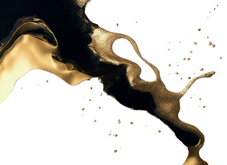 fluid background marble texture alcohol ink black and gold