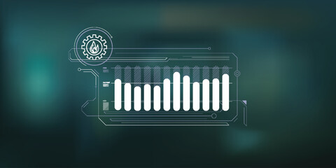 Infographics of production dynamics in the gas industry.